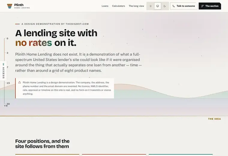 About page of the Plinth mortgage website design