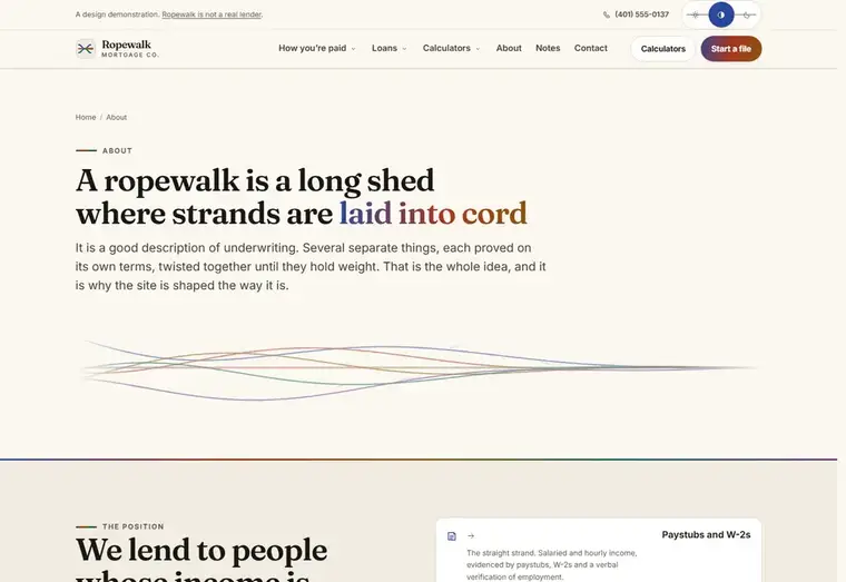About us page of the Ropewalk mortgage website design